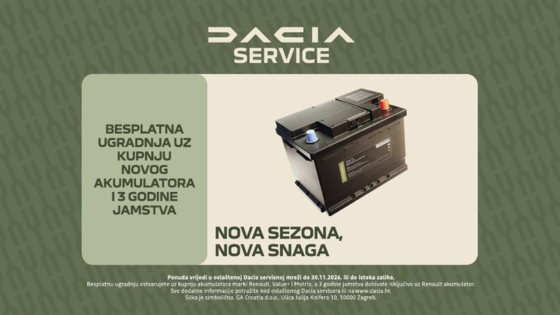 Dacia Service ponuda naplataka