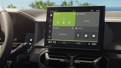 Unutrašnjost vozila Dacia Bigster s prikazom središnjeg multimedijskog zaslona.