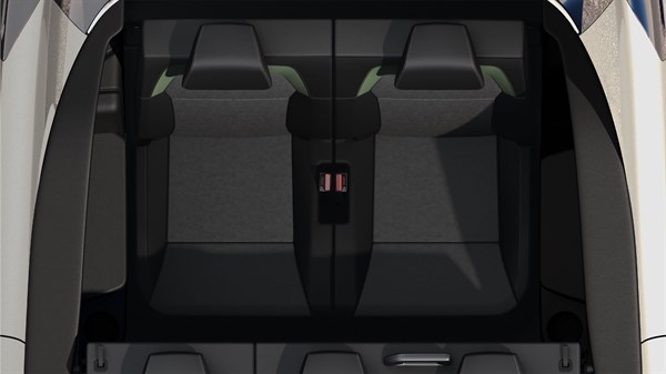 Unutrašnjost vozila Dacia Jogger prikazuje raspored sa sedam sjedala u tri reda, s naglaskom na stražnji red sjedala.