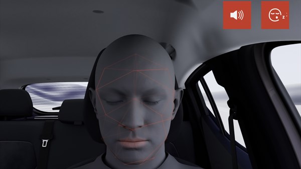 Vozilo Dacia Sandero Stepway prikazano u simulaciji vožnje sa sustavom koji prepoznaje umor vozača.