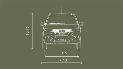 Novi Dacia Spring – dimenzije prednjeg kraja