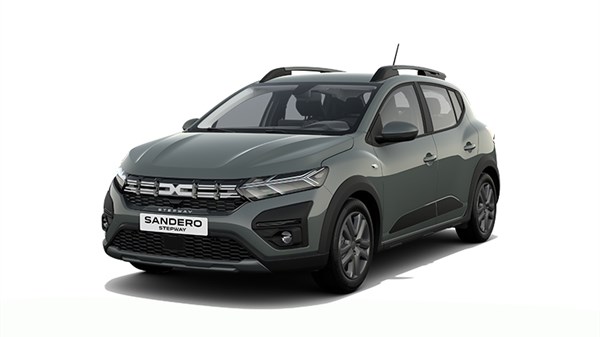 Dacia Sandero Stepway prikazan iz prednjeg bočnog kuta na bijeloj pozadini.