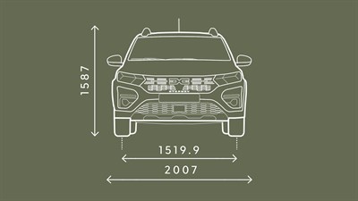 Sandero Stepway – dimenzije prednjeg kraja